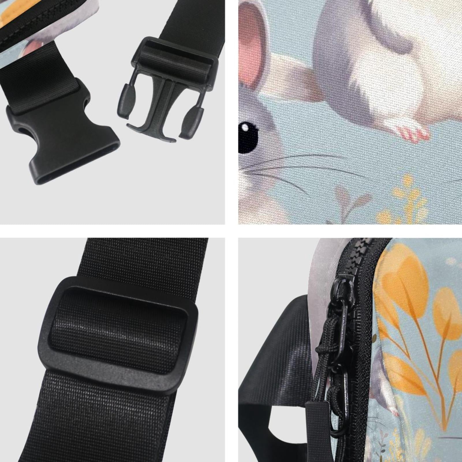 Chinchilla Adjustable Lightweight Waist Bags with Extension Strap, Unisex Running Belt Fanny Pack