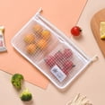 thumbnail image 4 of Frigorífico Almacenamiento Bolsa de malla Dos Gridos Organizador Colgante con Gancho Hortalizas Clasificación Hogar Clasificación Ordenado Herramienta Blanco Methold HA010062-01, 4 of 6
