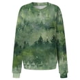 thumbnail image 4 of Pompotops Femmes Décontracté Imprimé Col Rond Pull Manches Longues Swertshirts Blouse T-shirt Tops, 4 of 5
