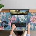 thumbnail image 4 of Long Mouse Pads for Desk,Pioneer Flower Floral Print Pattern Desk Mats on Top Of Desks, Desk Mouse Pad Extra Large with 3mm Non-Slip Base and Stitched Edge for Gaming,Office,Work,Home 47.3"x23.6", 4 of 6