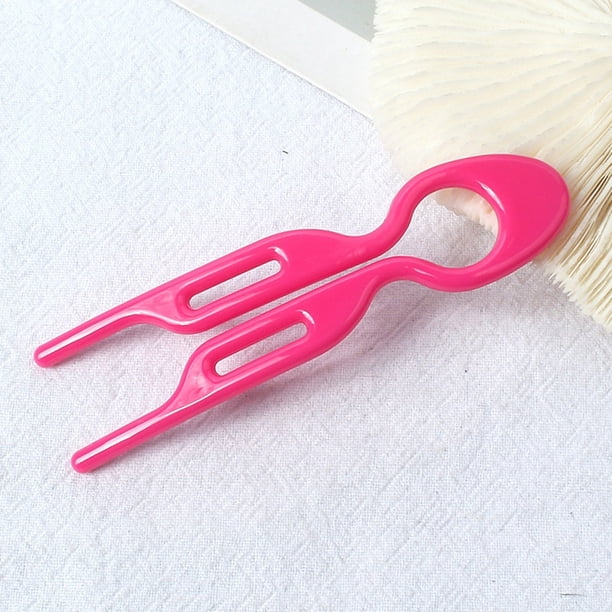 Horquilla ondulada en forma de U americana para mujeres con pelo recogido en la parte posterior de la cabeza, horquilla de diadema versátil