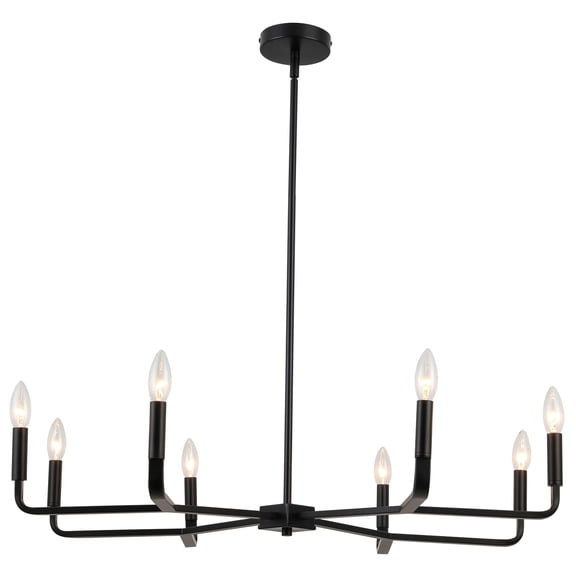 CLT-328-MB Dainolite Colette - 8 Light Chandelier In Contemporary Style-5.25 Inches Tall and 32 Inches Wide-Matte Black Finish