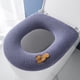 thumbnail image 1 of Accesorios de baño, funda para asiento de inodoro, lavable y reutilizable, almohadillas térmicas para asiento de inodoro, cojín de fácil instalación, se adapta a todos los asientos de inodoro, decorac, 1 of 6