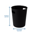 thumbnail image 3 of Mainstays Basic 2.64 Gallon Plastic Trash Can - Compact Wastebasket with Cut-Out Handles, Black, 3 of 5