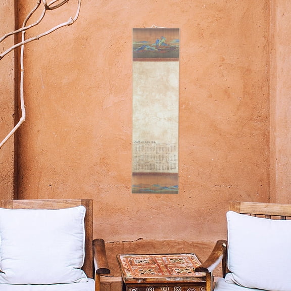 HONMEET 1Pcs Blank Scroll Monthly Planner for Home and Office 95x27x0.05in