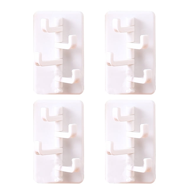 BALAHAPY 4Ud Rotativos De Plástico Para Colgar Accesorios Con Adhesivo Fuerte