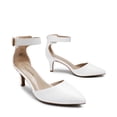 thumbnail image 3 of Zapatos DREAM PAIRS Tacones Bajos de 6.5 cm Blancos Talla 11, 3 of 7