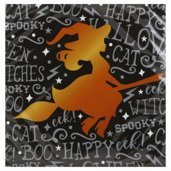 Wicked Witch Foil Stamped 16 Ct Halloween Eyes 3 Ply Beverage Napkins