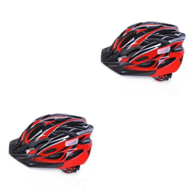 Decodeary Improve Safety Adjustable Mens Cycle - Lightweight And Impact Resistant Black Red 2Set
