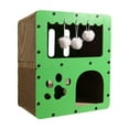 thumbnail image 2 of Casa de cartón para gatos, rascador, cama de doble capa, Protector de muebles, garra, juguete de molienda, para gatitos, juguete para, 2 of 8