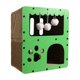 thumbnail image 1 of Casa de juegos de cartón para gatos, castillo de 2 capas, juguete de molienda con garra divertida, tablero rascador, condominio para decoración del, 1 of 9