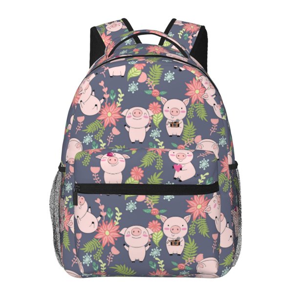 Easygdp Pigs 1 Mochila Ergonómica Versátil para Laptop - Múltiples Bolsillos, Correas Ajustables, Unisex para Escuela, Viajes y Actividades al Aire Libre-One Size