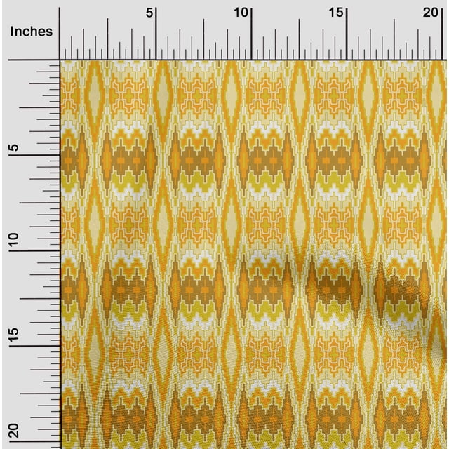 oneOone Cotton Poplin Fabric Geometric Flame Stitch Decor Fabric Printed BTY 42 Inch Wide
