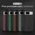 thumbnail image 3 of Back Case Compatible with Google Pixel 8, Classic Anti-Scratch PU Leather Shockproof Protective Thin Fit Skin Friendly Phone Case Cover Designed for Google Pixel 8, Brown, 3 of 9
