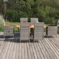 thumbnail image 1 of vidaXL 7 Piece Garden Dining Set Poly Rattan Grey, 1 of 5