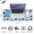 thumbnail image 5 of Long Mouse Pads for Desk,Colorful Cartoon Dinosaurs Pattern Desk Mats on Top Of Desks, Desk Mouse Pad Extra Large with 3mm Non-Slip Base and Stitched Edge for Gaming,Office,Work,Home 31.5"x11.8", 5 of 6