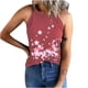 thumbnail image 1 of Tops con estampado de flores sin mangas de ocio con cuello redondo a la moda para mujer Fridja  gh3214, 1 of 5