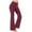 Wine, variant on amlbb Plus Size Womens Flare Yoga Pants with Pockets High Waist Workout Out Leggings Fitness Sports Running Yoga Athletic Pants on Clearance