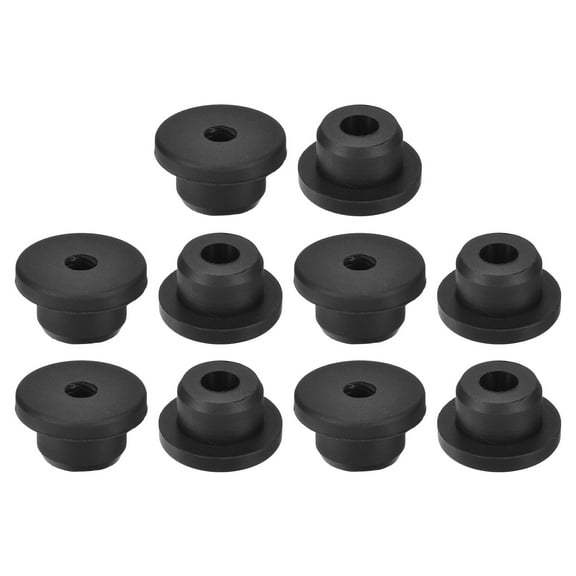 Uxcell 12Pack Rubber Grommets 17mm Drill Hole, 8mm ID Top Hat Hole Plug Grommet