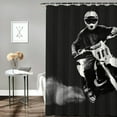 thumbnail image 2 of Orinice Dirt Bike Rider Bathroom Decor Set, Colorful Luxurious Polyester Fabric Fashion Shower Curtain Set with Hooks, Waterproof Bathroom Decor, Multi Size 36x72, 2 of 7