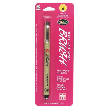 Pigma Graphic Line Pen - (2 Pack) Sakura Pigma Brush Pen, Brush tip, Black