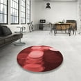 thumbnail image 4 of Ahgly Company Machine Washable Indoor Round Transitional Dark Red Area Rugs, 7' Round, 4 of 7