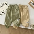thumbnail image 5 of HXWCHs Boys Active Wear Summer Casual Cargo Sweatpants For Sports Loose Fit Fashion Trousers 3-4 Years Khaki, 5 of 5