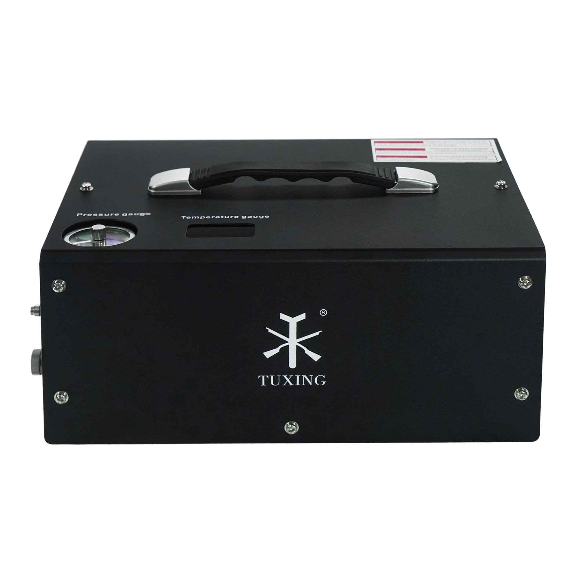 TUXING Portable PCP Air Compressor, 4500Psi/30Mpa, Auto Stop,Oil-Free,Built-in Converter Powered by Car 12V DC or Home 110V AC,Paintball Tank Compressor with Extra Moisture-Oil Separator