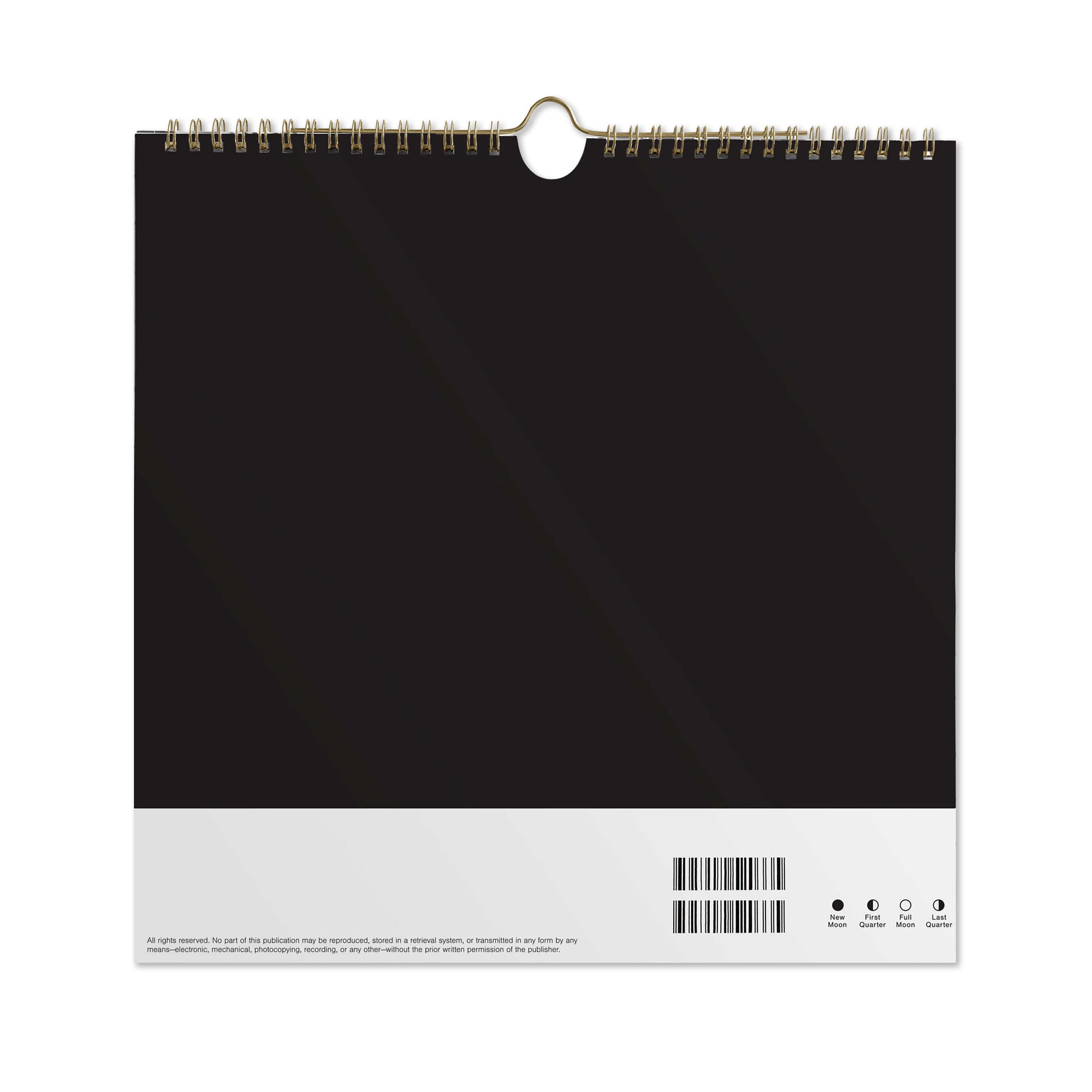 2027 Pen+Gear Black Spiral Calendar 12x12 January-December Gridded