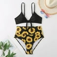 thumbnail image 5 of Womens High Waisted Bikini Set Tie Knot High Waisted Two Piece Swimsuits Bathing Suits, 5 of 5