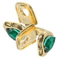 thumbnail image 4 of SHOWERORO 2Pcs Green Decorative Metal Teeth Grills Removable Teeth Jewelry for Rapper Props, 4 of 7
