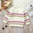 thumbnail image 6 of Sweater for Boy Toddler Baby Crewneck Striped Kids Pullover Shirt Winter Warm Coat Winter Clothes Knit Sweater 2-3 Years, 6 of 8