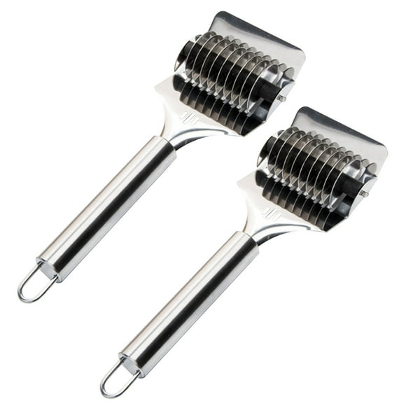 EGNMCR Stainless Steel Spaghett Noodle Maker Lattice Roller Docker Dough Cutter Tool Manual cutter