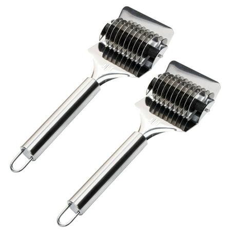 

Stainless Steel Spaghett Noodle Maker Lattice Roller Docker Dough Cutter Tool