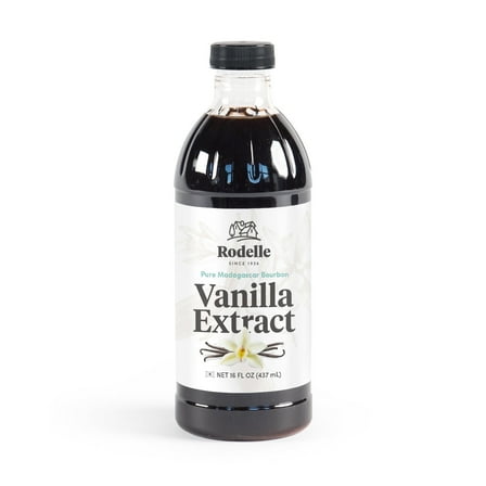 Rodelle Pure Vanilla Extract, 16 Fluid Ounces, Gluten-Free, Vegan, Liquid