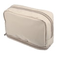 thumbnail image 1 of Bolsa de cosméticos Unique Bargains, bolsa de maquillaje de viaje, organizador de brochas cosméticas, bolsa de almacenamiento para mujeres, color beige, 6.89 x 2.76 x 4.72 pulgadas, 1 of 1
