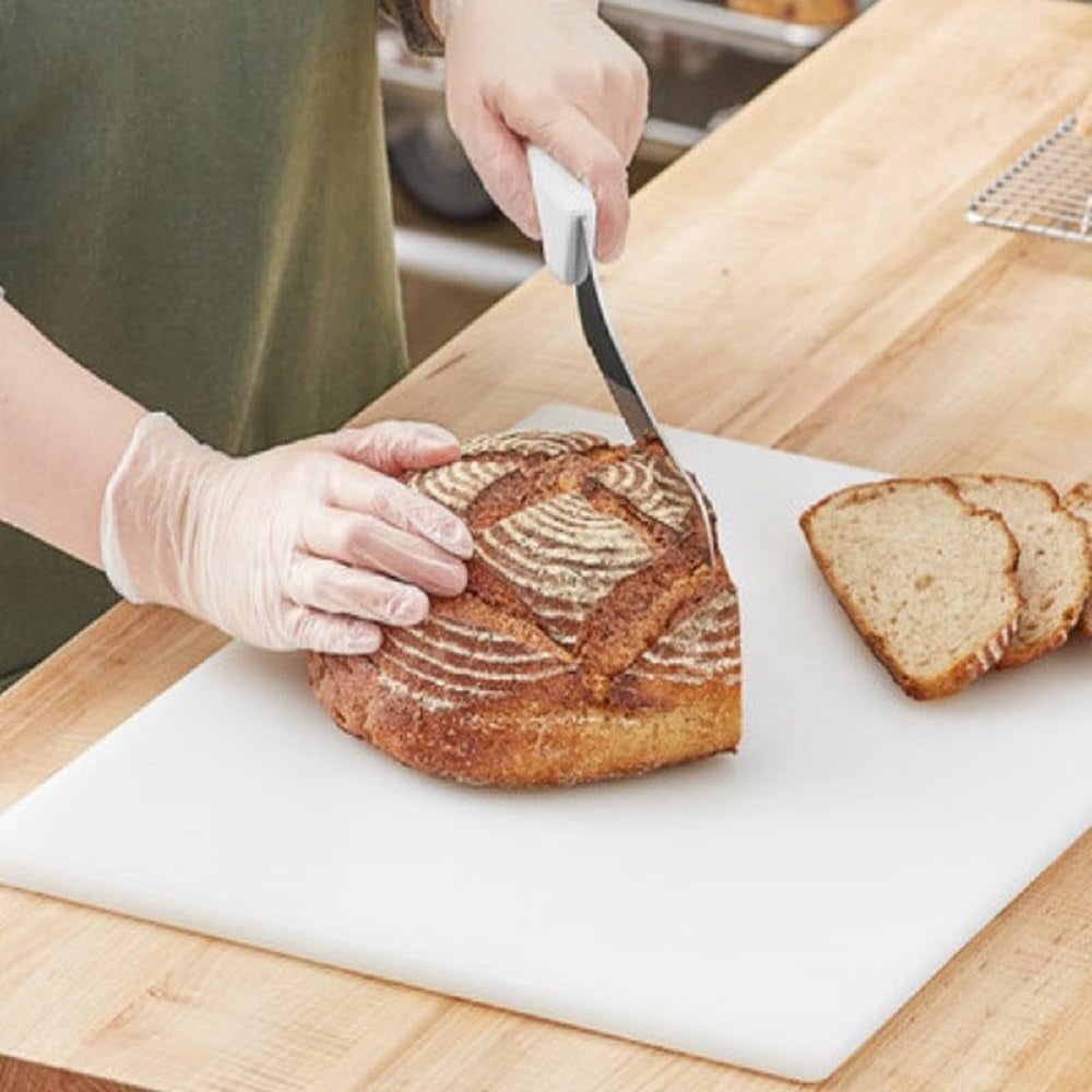 TrueCraftware- 20" X 15" X 1/2” Plastic Cutting Board for Kitchen White Color- Plastic Commercial Chopping Board Anti Slip Surface Chopping Food Cutting Mat for Meat Vegetables