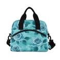 thumbnail image 2 of Lunch Bag Portable Crossbody Meal Bag Cooler Bag Insulated Lunch Bag Food Bag Handheld & Crossbody Design Cartoon Navy Roses, 2 of 6