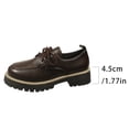 thumbnail image 4 of Willtoo Women's Retro Fashion Loafers Solid Color Lace up Mary Jane Shoes Platform Comfortable Slip On Casual Shoes Non-Slip Breathable Work Pumps Shoes, 4 of 6