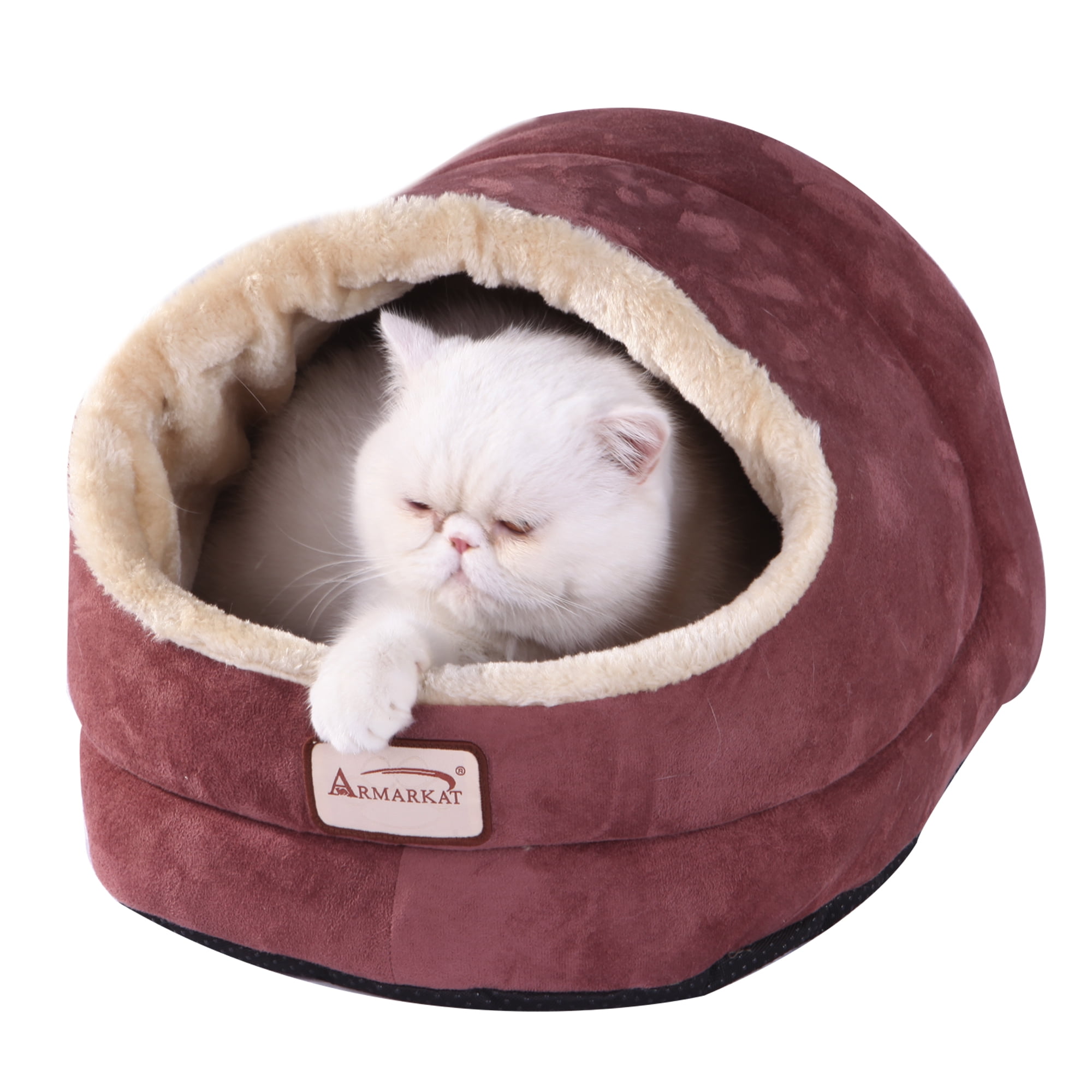 Armarkat Medium Covered Cat Bed Indian Red 18 In