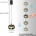 thumbnail image 2 of FSLiving Track Light Pendants 5W Adjustable Levitate H-Type Retractable Track Pendant Light with Macaron Pendants Indoor Island Light Adjustable Height Warm White 3000K for Kitchen,Black - 1 Pack, 2 of 7