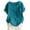 #1-Green, variant on Plus Size Blouses Women's Fashion Summer Round Neck Leisure Short Sleeve Solid Buttons Tops