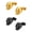 Gold&Black, variant on Gothic Skull Head Stud Earrings For Men Women Stainless Steel Pierced Halloween-Black