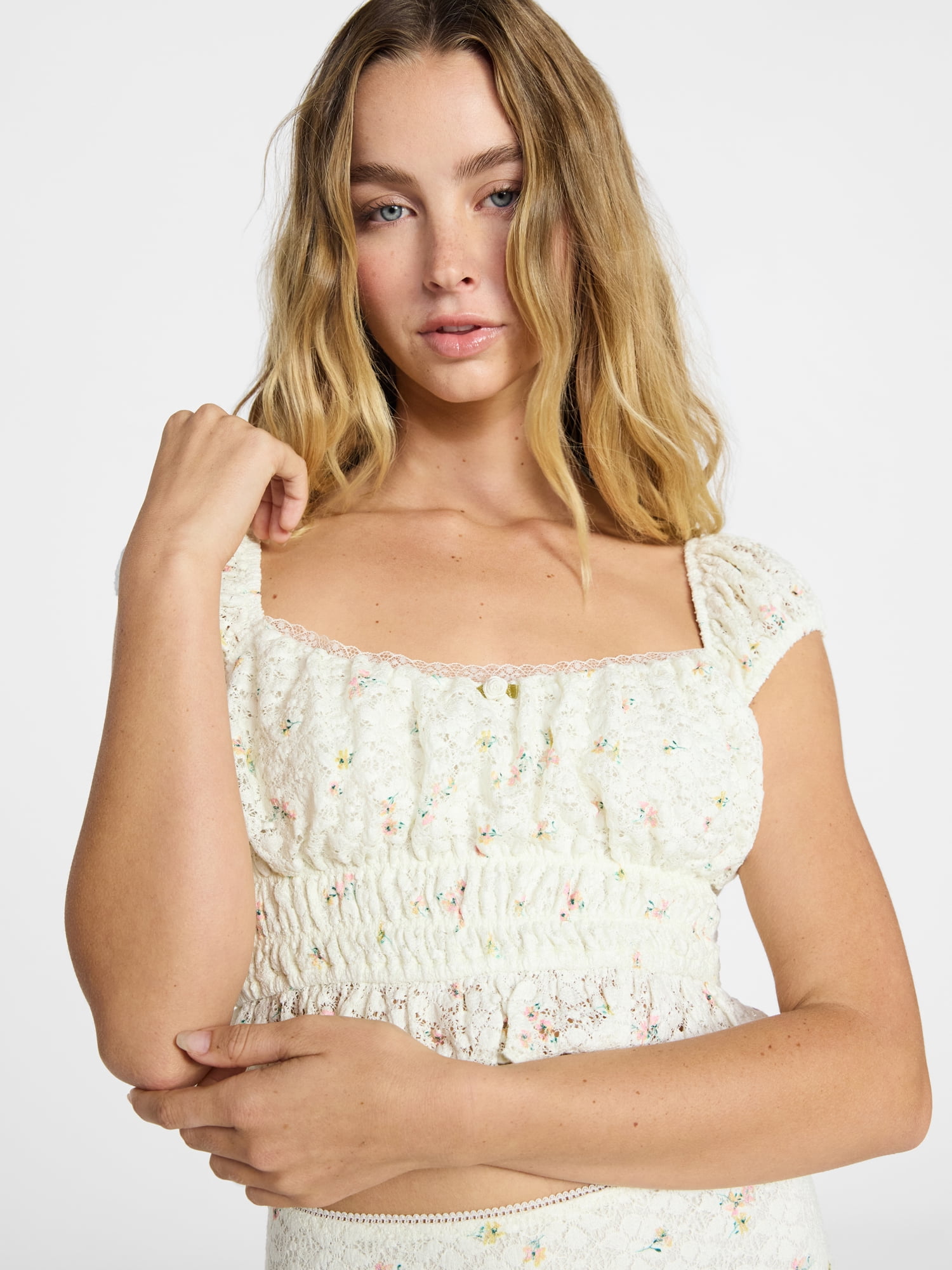 No Boundaries Printed Ruffle Tank and Skirt, 2-Piece Set, Women's Sizes XXS-XXL