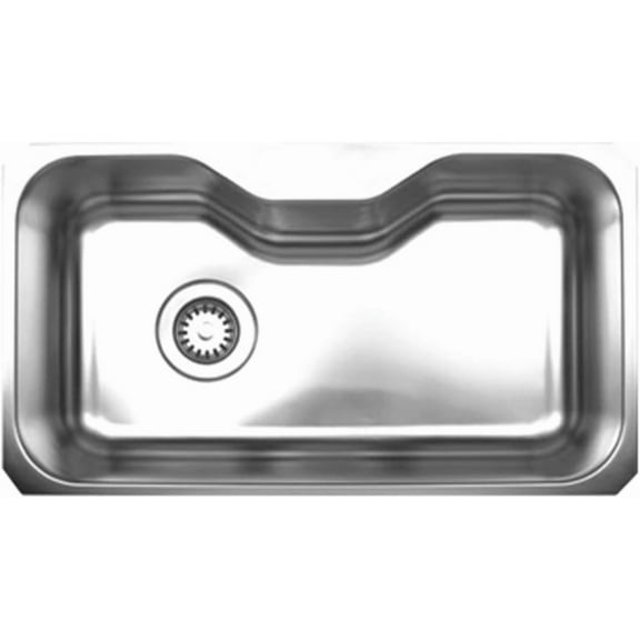 Whitehaus Noah's Collection Brushed Stainless Steel Single Bowl Undermount Sink