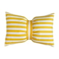 thumbnail image 1 of Striped Velvet Pillowcase with Bow Detail, Rectangular Bolster Cushion Cover 50 x 33 cm, Soft Polyester for Sofa Bed Home Decor, 1 Pack, 1 of 6
