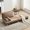 Light Brown, variant on MAYEERTY Mid-Century 3-in-1 Sofa Bed, Foldable Convertible Sleeper Couch with Pillows for Small Bedroom & Apartment