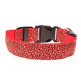 thumbnail image 2 of Flmtop Collier LED Réglable en Nylon pour Chien Chiot Lumière de Nuit Clignotante Léopard Rouge, 2 of 9