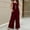 Wine, variant on snowsong Jumpsuits For Women Rompers For Women Women's Sleeveless Overalls Jumpsuit Casual Solid Summer Wide Leg Bib Pants Bottons Jumpsuit Romper With Button Pockets Women's Pants Mint Green L