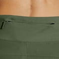 thumbnail image 5 of Miluxas Women's Summer Lightweight Quick Dry Running Shorts Solid High Waisted Workout Gym Track Shorts with Zipper Pockets UPF 50+ Army Green, 5 of 8